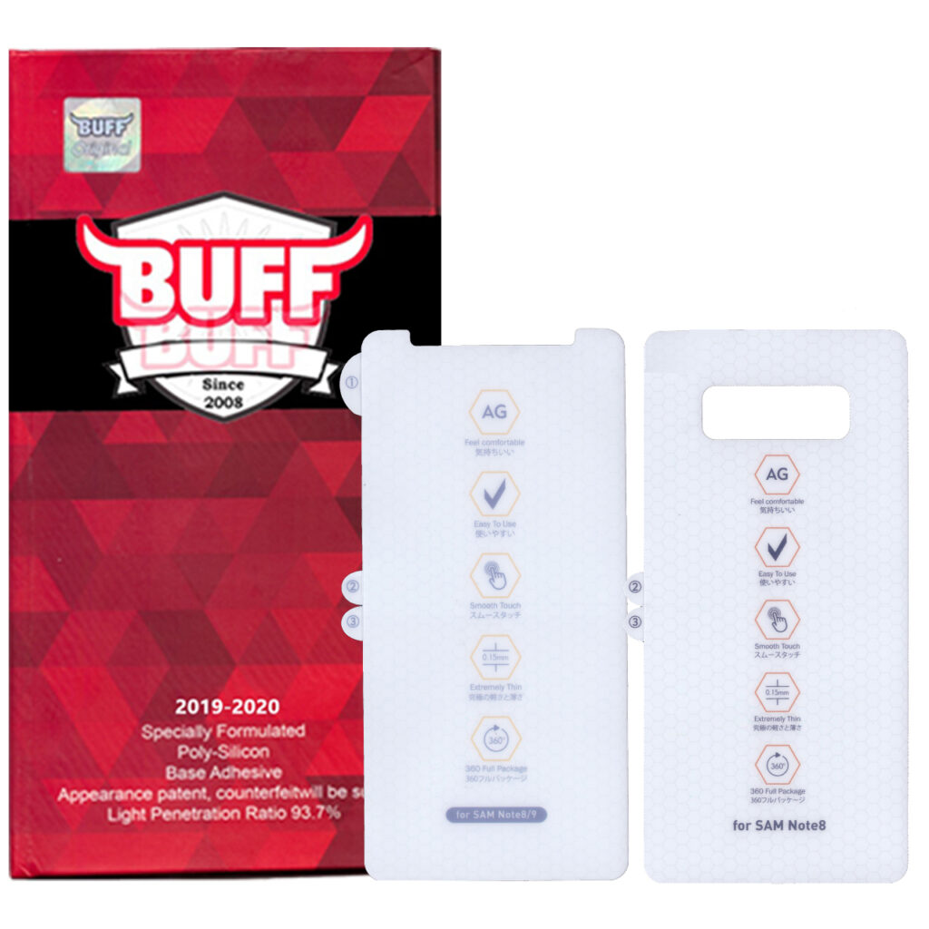 محافظ صفحه نمایش و پشت گوشی بوف مدل HgM15 مناسب برای گوشی موبایل سامسونگ Galaxy Note 8