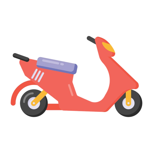 scooter bike icon design flat two wheeled motor vehicle vector preview rev 1 2