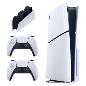 کنسول بازی سونی مدل PlayStation 5 Slim ظرفیت یک ترابایت ریجن 2016A اروپا به همراه دسته اضافی و پایه شارژر
