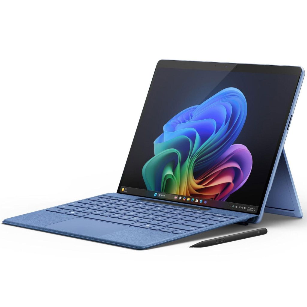تبلت 13 اینچی مایکروسافت مدل Surface Pro 11-Snapdragon X Elite OLED ظرفیت 1 ترابایت و رم 16 گیگابایت به همراه کیبورد Surface Pro Copilot و قلم Slim Pen 2